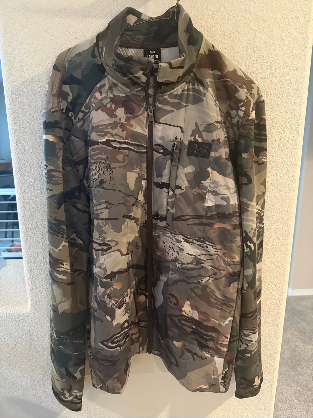 Under Armour Men’s Camo Full-Zip Performance Jacket - Green/Brown/Gray